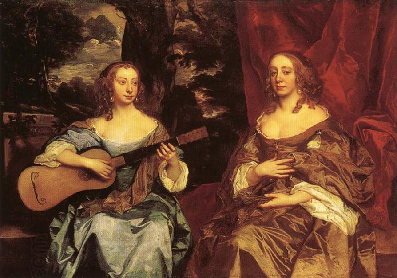 Sir Peter Lely Two Ladies of the Lake Family oil painting picture